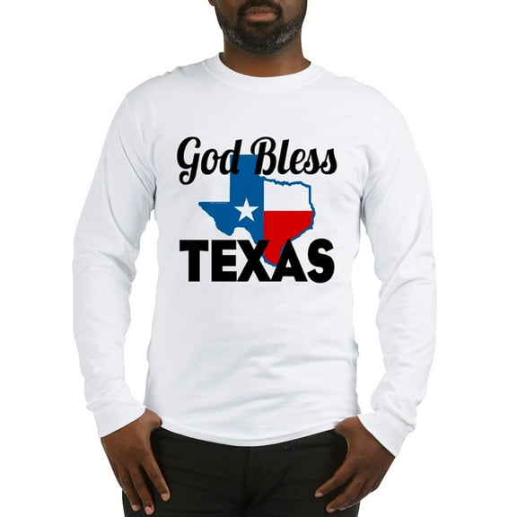CafePress - God Bless Texas Long Sleeve T Shirt - Unisex Cotton Long Sleeve T-Shirt