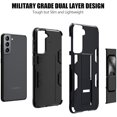thumbnail image 4 of for Samsung S21 Case 5G 6.2 inch Heavy Duty Protective Military Grade Dual Layer Galaxy S21 Case with Screen Protector Magnetic Built-in Kickstand Phone Case for Samsung S21(Black), 4 of 7