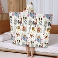 thumbnail image 5 of White Chicken Farm Pattern Hooded Bath Towel，50"x30" for Ages 3 To 12 Kids, Quick Dry Lightweight Soft Microfiber Hood Beach Towel Cover Up for Kids, 5 of 7