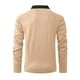 thumbnail image 4 of pstuiky camisas de manga larga para hombre, Camisa informal de manga larga para hombre, color liso, con cuello vuelto, escote en V y botones camisetas de hombre s, 4 of 6