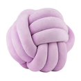 thumbnail image 1 of Cojín de bola de nudo suave para decoración del hogar, cojín de felpa anudado, cojín redondo hecho a mano, cojín anudado para decoración de dormitorio, 9.8 x 9.8 pulgadas, morado, 1 of 4