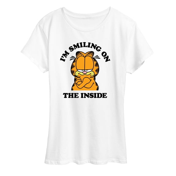 Garfield - Smiling On The Inside - Women's Short Sleeve Graphic T-Shirt