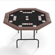 thumbnail image 1 of Foldable 8-player professional poker mesa con collapsible legs y cup holders: ideal para para texas holdem, blackjack, y home game nights, 1 of 8