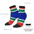 thumbnail image 5 of Women's Men's South African Flag Lightweight Ventilation Quarter Ankle Socks, 5 of 7