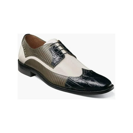 Stacy Adams Shoes Gallinari Wingtip Lace Up Black/Grey Size 8.5 — photo 2