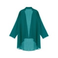 thumbnail image 5 of Oyolan Gilets Kimono pour Femmes en Mousseline Transparente, Cache-Maillots Décontractés Amples, Boléro Ouvert à l'Avant, Vêtement d'Extérieur Vert TTG, 5 of 5