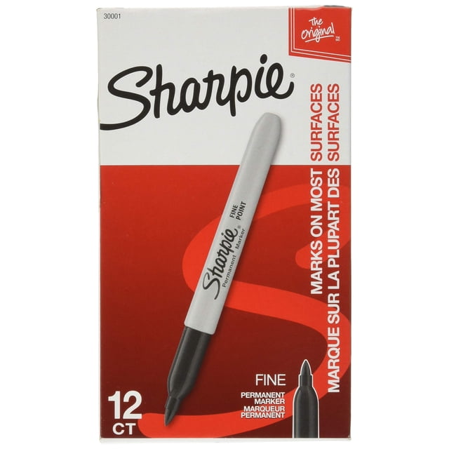 Rotulador permanente Sharpie Fine Point negro (30101) x12