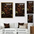 thumbnail image 4 of Designart "Ornate Cacao Seeds II" cacao Wall Art Living Room, 4 of 7