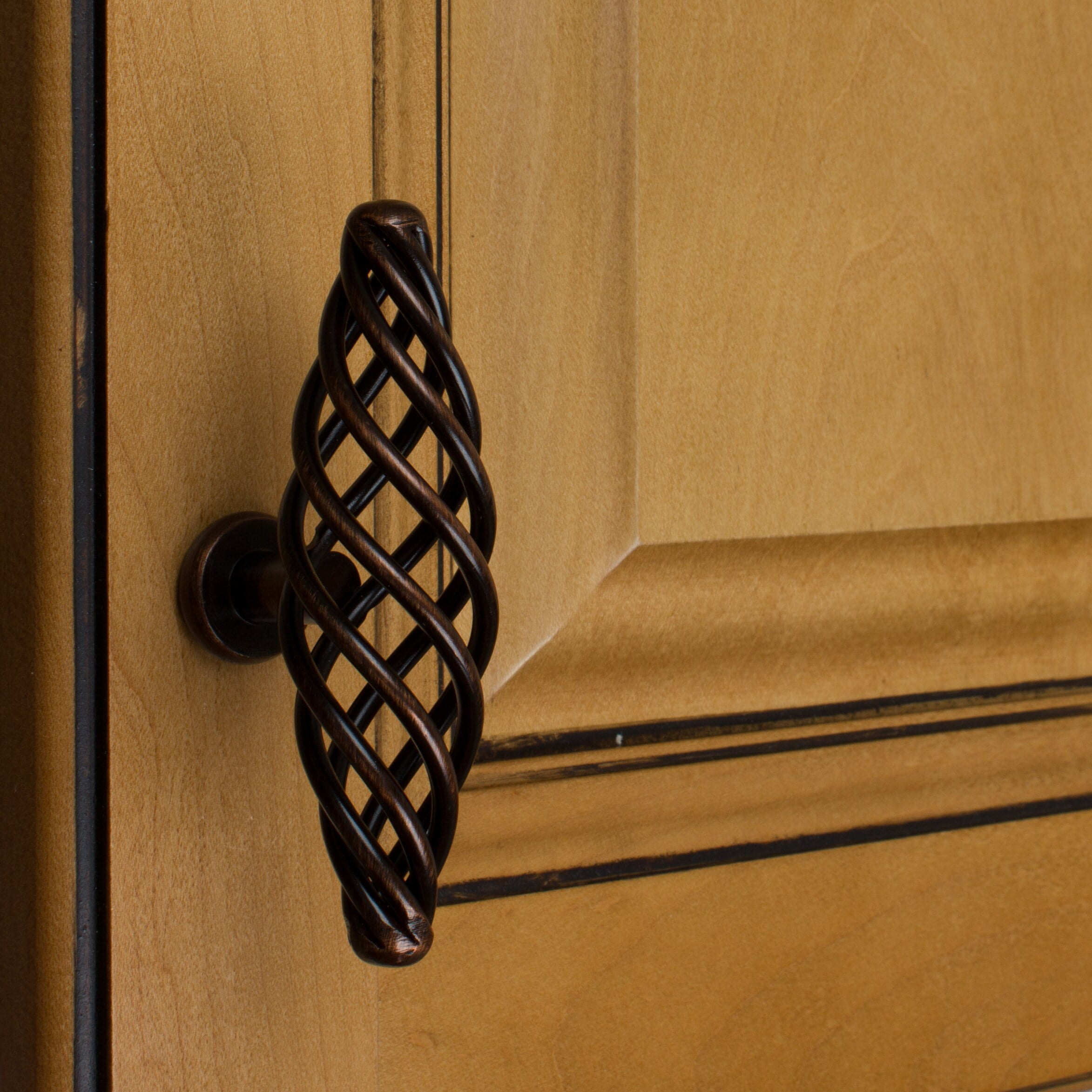 GlideRite 3-7/8 in. Classic Oval Twisted Birdcage Cabinet Knobs, Oil Rubbed Bronze, Pack of 25