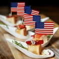 thumbnail image 5 of Anley US Flag Cupcakes Toppers - Vivid Double Sides Print, Smooth Solid Pick - Party Decoration Cocktail Fruit Stick Toothpicks (100 pcs), 5 of 6