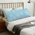 thumbnail image 5 of KLL Ultra Soft Microfiber Body Pillow Cover/Pillowcases 20"x54" with Hidden Zipper Closure-Snowflake Snowing, 5 of 5