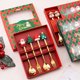 thumbnail image 3 of Juego de cucharas navideñas cruzadas, cuchara navideña divertida de dibujos animados, cuchara y tenedor de postre creativo de Papá Noel, regalo, 3 of 4