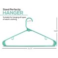thumbnail image 2 of Plastic Hangers 150 Pack - Clothes Hanger with Hooks - Durable & Space Saving Coat Hanger - Heavy Duty Skirt Hangers (Aqua), 2 of 10