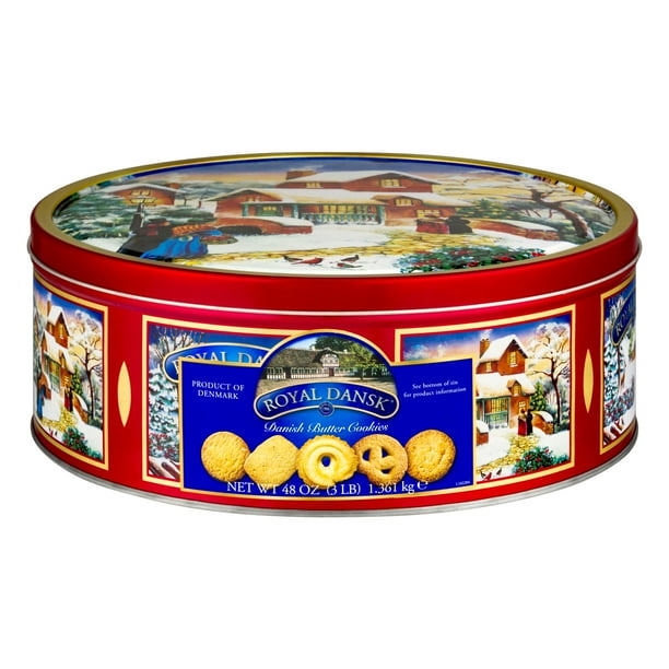 Royal Dansk Danish Butter Cookies Holiday Gift, 48 Oz.