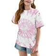 thumbnail image 6 of MKOSPLRT Girl's Oversized Short Sleeve Tops Crew Neck Tie Day T Shirts Loose Fit Shirts Casual Drop Shoulder Tshirts Kids Tops 5-15Y, 6 of 8