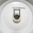 thumbnail image 3 of Wheelbarrow Tire 16" Air Less Flat Free Tires Wheels 4.80 4.00-8, 3/4 & 5/8 Bearing 3" Centered Hub Ribbed Tread, 3 of 4