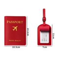 thumbnail image 4 of Pass-port Holder Multi-Purpose Tear-Resistant Dirt Proof Wear-resistant Portable Protector Anti-scratch Pass-port Cover And Luggage Tag Set Daily Use, 4 of 11