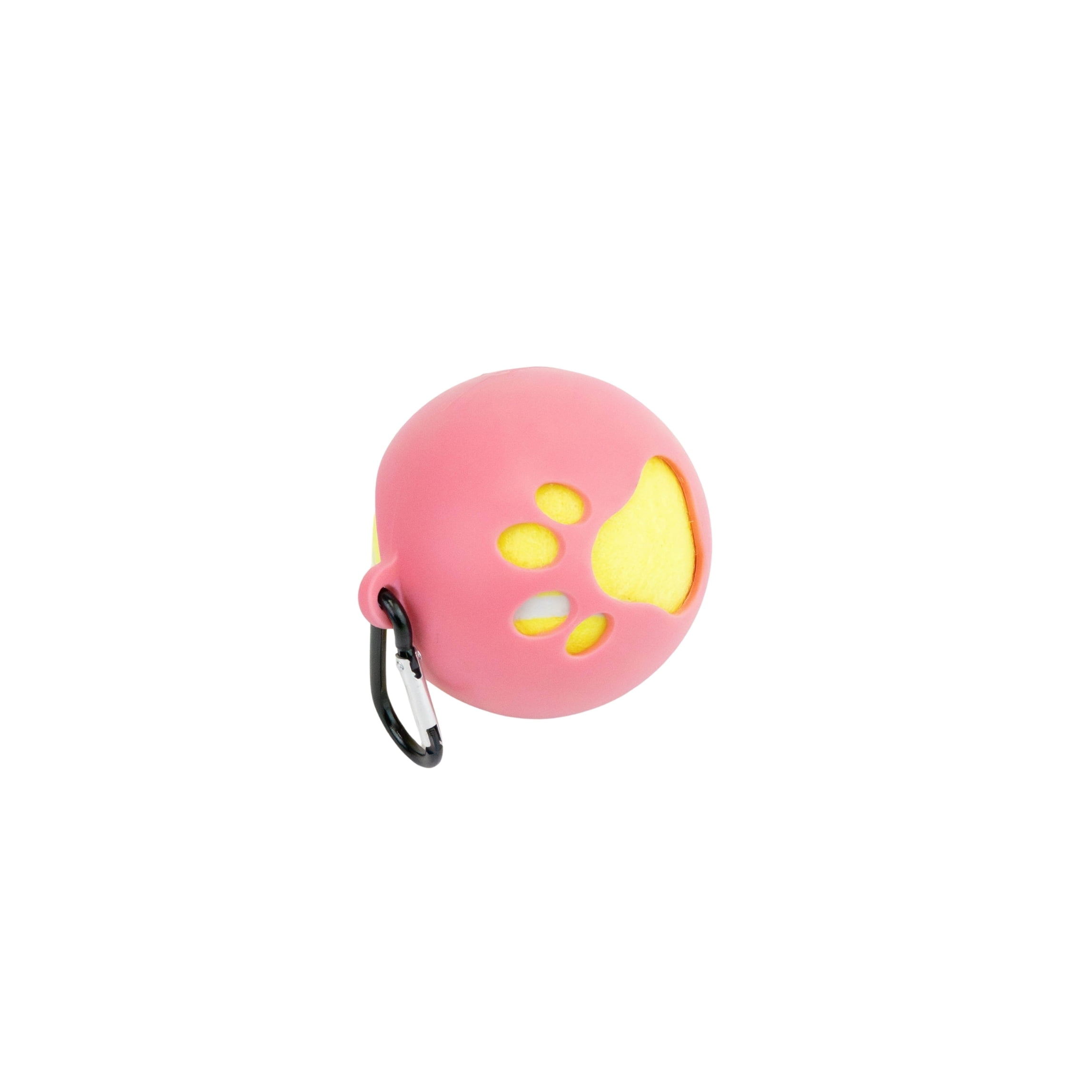 One Paw, support en caoutchouc avec balle de tennis pour chiens, jeu de lancer/rapporter, rose