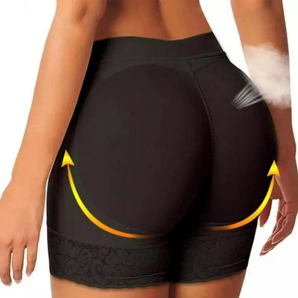 nsendm Female Underwear Adult Open Back Thong Bodysuit Women Shaper Padded  Butt Lifter Panty Butt Hip Enhancer Hip Bartender Outfit Women Sexy(Black