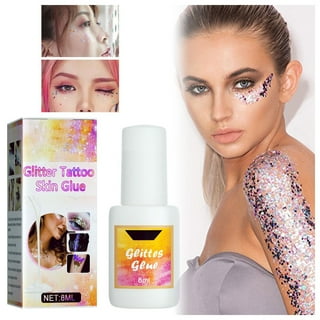 10ml Body Face Glue Gel Glitter Temporary Tattoo Hypoallergenic Makeup with  Brush Halloween Party Highlighter Diamond Maquiagem