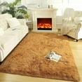 thumbnail image 6 of Junovo Super Soft Fluffy Area Rugs Modern Shag Rug for Bedroom Living Room,Cute Carpets for Kids Nursery Girls Home Dorm,6'x9',Khaki, 6 of 7