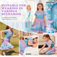 thumbnail image 6 of Benylion Little Girls Dress Mermaid Short Sleeve Toddler Summer Sundress for 9-10 years, 6 of 6