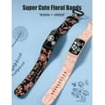 thumbnail image 3 of Wearlizer Dual-Tone Engraved Bands Compatible with Charge 6/Charge 5 - Floral Silicone Wristbands for Women, 2 Interchangeable Nature Designs (Dandelion & Wildflower), 3 of 6