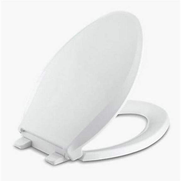 Cachet Slow Close Elongated Plastic Toilet Seat, White