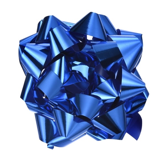 Uxcell 10 Inch Large Gift Bow Metallic Christmas Bows Bright Blue for Gift Wrapping