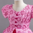 thumbnail image 6 of HomeGardon Flower Girl Dress,Toddler Dress for Girls,Children Plinth Splice Netting Princess Dress Girl Short Sleeve Gown Dress,120-170, 6 of 9