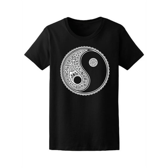 Circular Pattern Yin Yang  T-Shirt Women -Image by Shutterstock, Female Small
