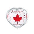 thumbnail image 1 of Happy Canada Day 4th Of July Maple Mirror Travel Magnification Portable Handheld Pocket Makeup, 1 of 3