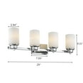 thumbnail image 4 of RADIANCE Goods Contemporary 4 Light Chrome Finish Bath Vanity Light Etched White Glass 29" Wide, 4 of 4