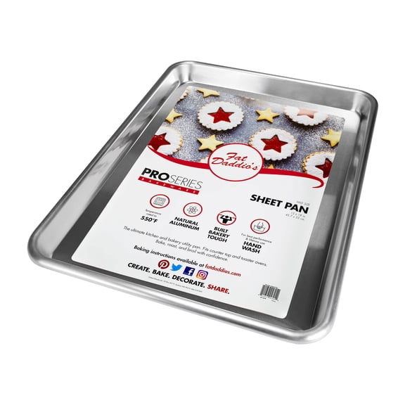 12 Pack: Fat Daddio's ProSeries Bakeware Natural Aluminum Half Sheet Pan