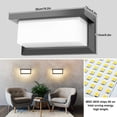 thumbnail image 4 of Aplique de pared LED para exteriores elegante y con estilo, moderno, para exteriores, ahorro de energía, resistente al agua IP65, para entrada de vallas, 4 of 7