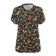 thumbnail image 5 of Womens Tops Dressy Casual Short Sleeve Blouse Tee Shirt Print V Neck Tunic Tops, 5 of 5