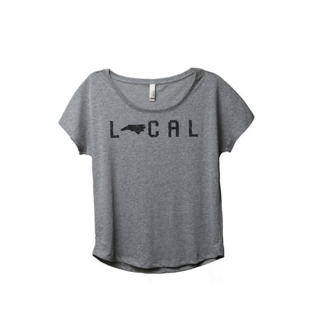 Carolina Tank - Thread Tank Local North Carolina State Women's Relaxed Slouchy Dolman T-Shirt Tee Heather Grey Small