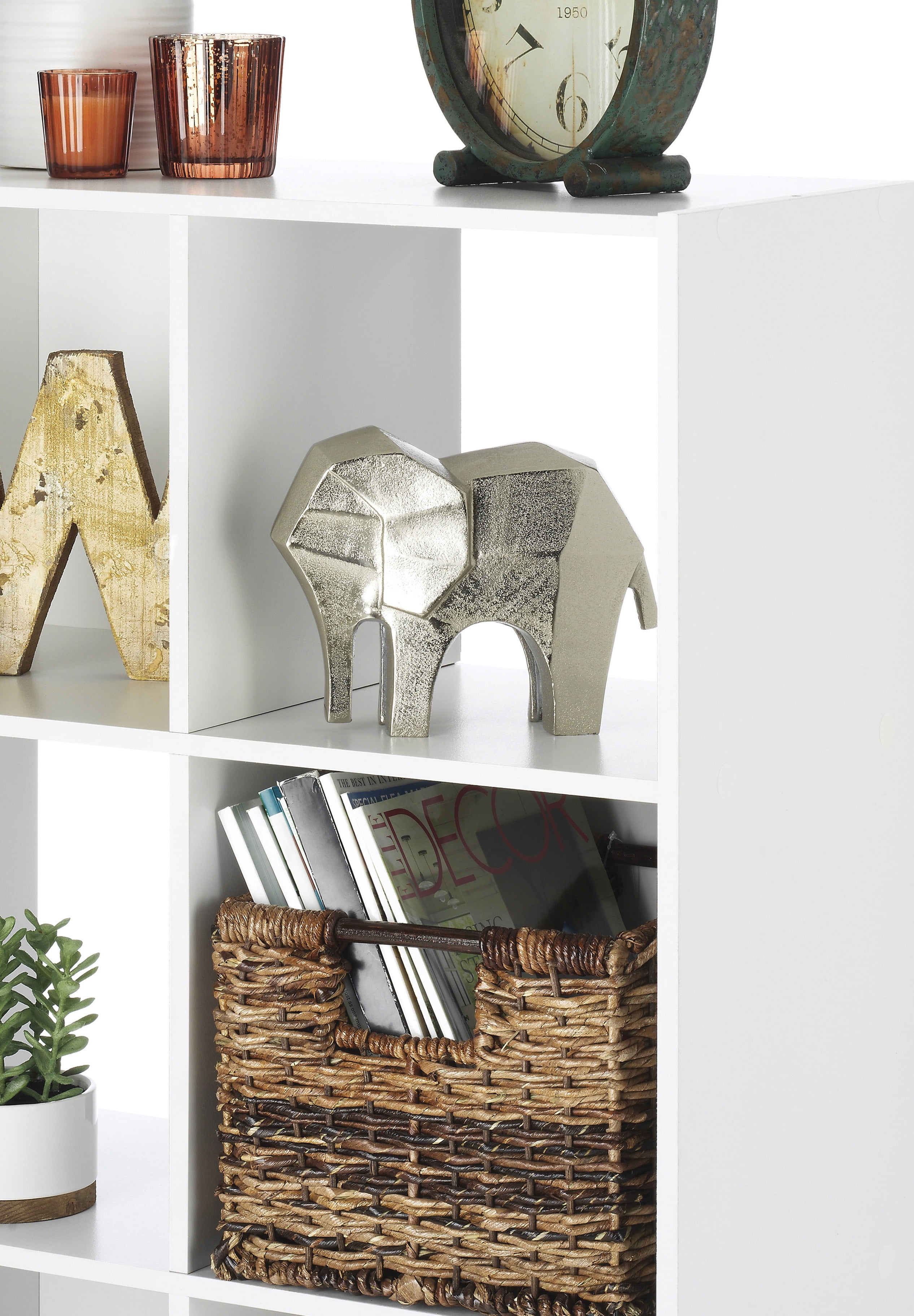 Whitmor Cube Organizer Bookcase - 9 Section - White - Adult Use