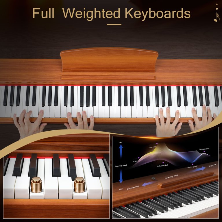 Ktaxon 88-Key Foldable Digital Piano - Portable Bluetooth Keyboard With Stand & Accessories