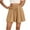 Khaki, variant on Lenpel Flowy Shorts for Women Summer Ruffle Elastic High Waisted Pleated Wide Leg Boho Casual Shorts Beach Vacation Clothes