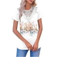 thumbnail image 2 of Blczomt Lightweight Summer Tops for Women 2026 Trendy Shirt Cute Short Sleeve Women's Blouse,XXL, 2 of 5