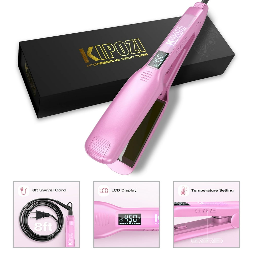 KIPOZI Professional 1.75 inch Hair Straightener Flat Iron Instant Heat