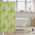 thumbnail image 3 of Manfei Funny Pickle Cartoon Shower Curtain 72Wx78L,Cute Pink Bowtie Flower Bath Curtain, 3 of 5