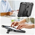 thumbnail image 6 of FJLBDE Case for Lenovo Tab M10 3rd Gen 10.1 inch 2022, Rugged Shockproof Tablet Cases Cover with Kickstand Shoulder Strap, Black, 6 of 7