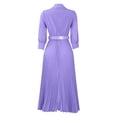 thumbnail image 3 of Spring and Summer Waist Cinching Elegant Solid Color Dress, 3 of 7