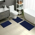 Bathroom Rugs Sets 3 Piece Chenille Bath Rug NonSlip Bath Mats with