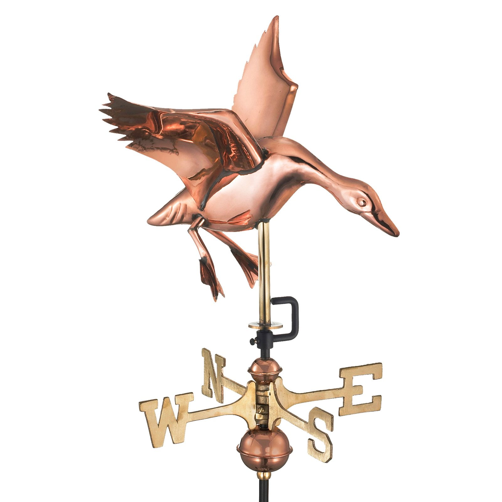 Good Directions Landing Duck Garden Weathervane, Pure Copper 12"L