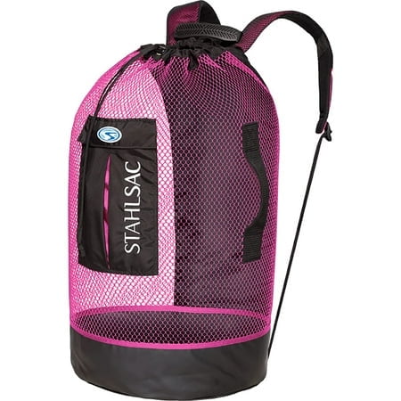 Stahlsac Panama Sac à Dos en Maille : Convient Taille 103L, Idéal pour Équipement de Plongée, Poches Sèches, Rose