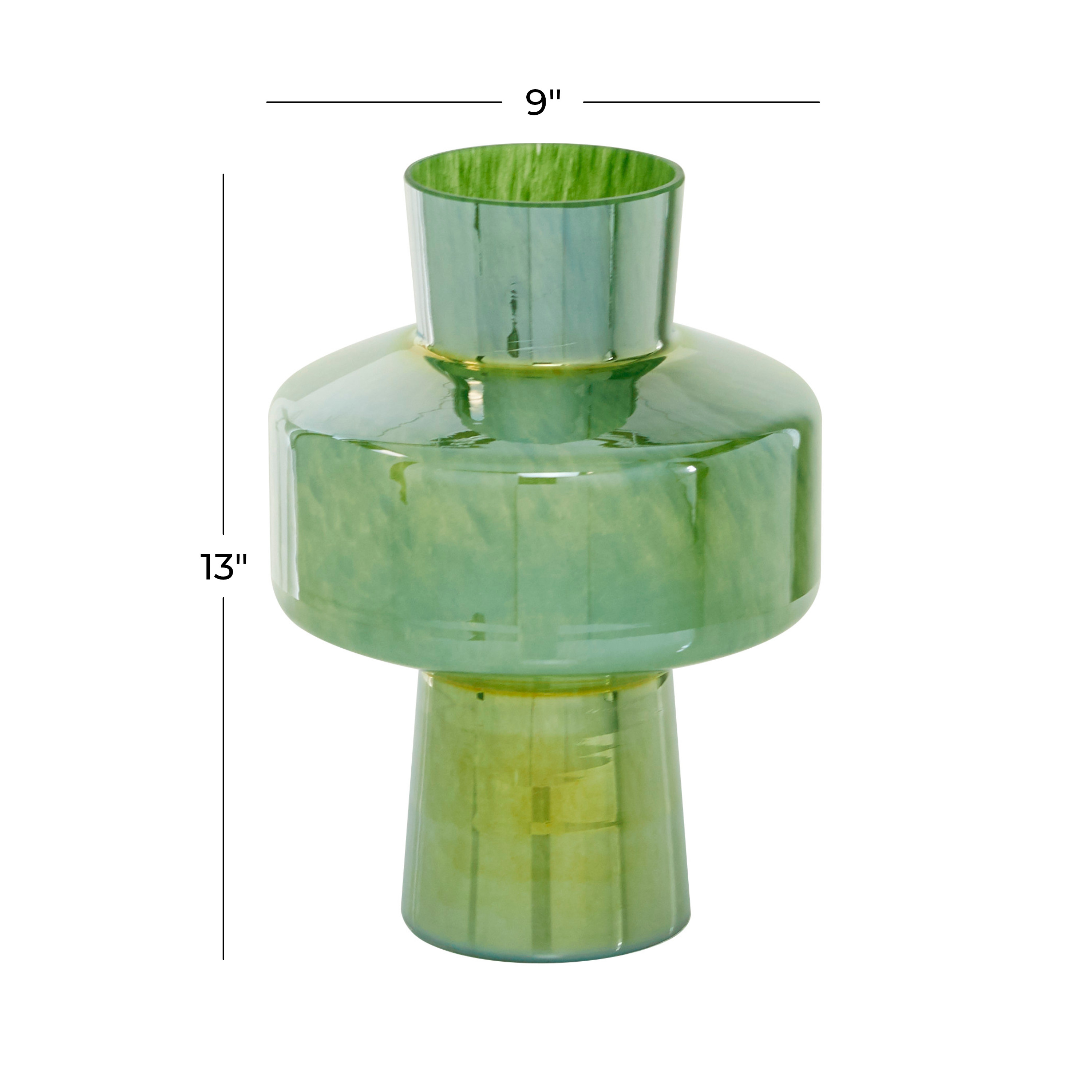 The Novogratz 13" Green Glass Vase - image 3 of 7