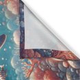 thumbnail image 2 of Ambesonne Whale Kitchen Curtains, Aqua Art Deep Ocean Cartoon, 55"x24", Sea Blue and Coral, 2 of 3